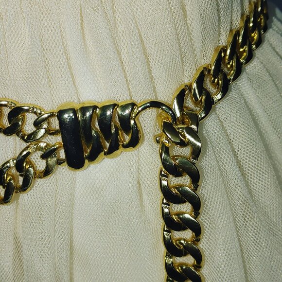 Gold Chain Waist Belt Double Layer Design Versatile Adjustable Vintage Style main image 11